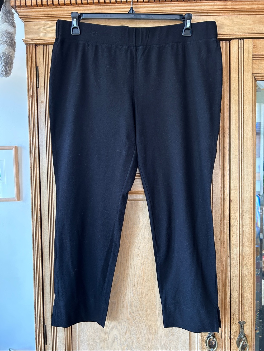 Eileen Fisher Black Straight-Leg Pants